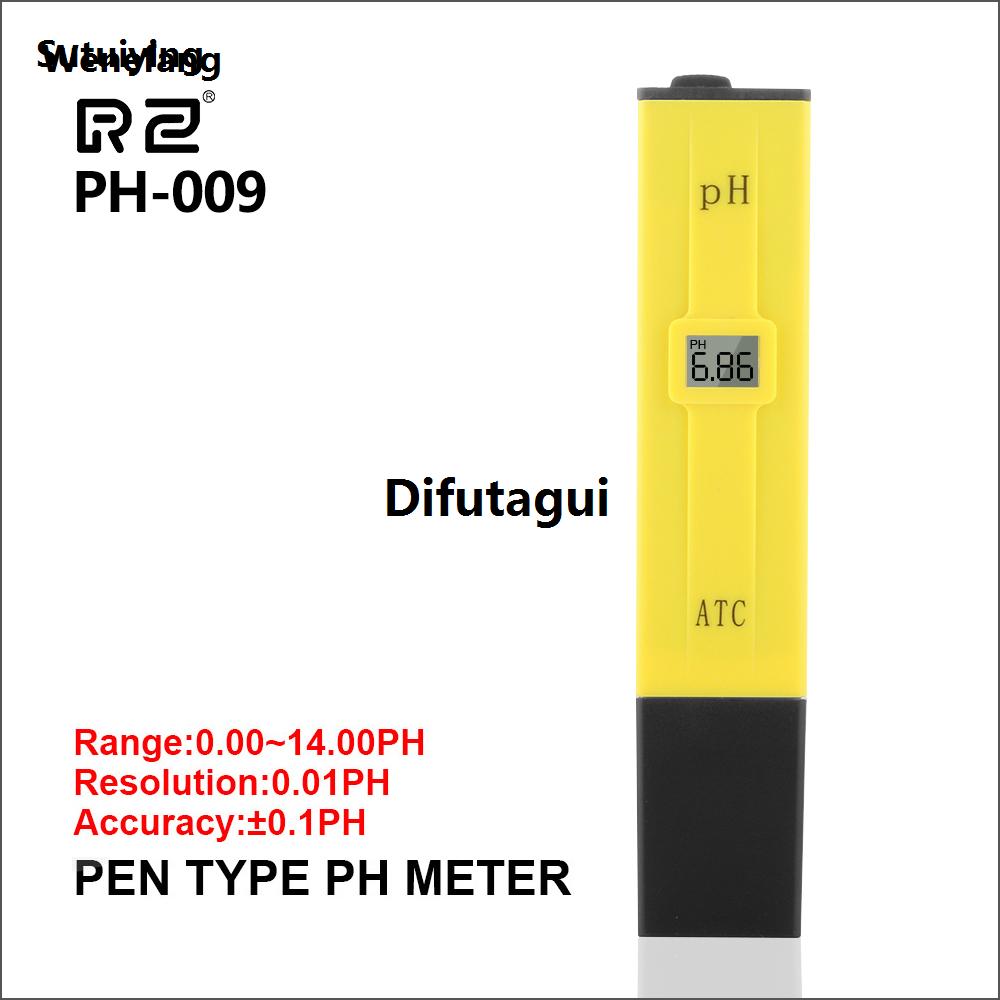 Wenefang Sutuiying RZ Digital PH Meter Water Quality Food Soil Aquarium PH Meter High Quality New style Mini Portable Pen Tester Measure Range 0.00-14.00PH