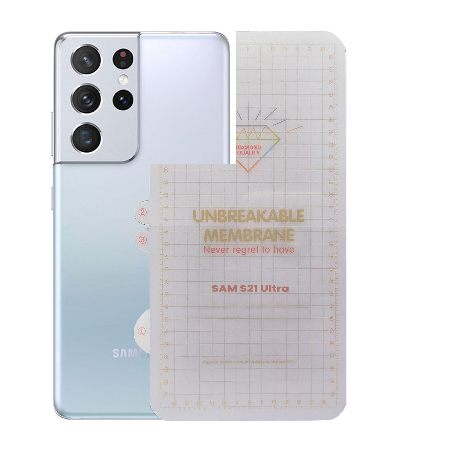 Film for Samsung Galaxy S21 Ultra Unbreakable Membrane Screen Protector(Not Glass)
