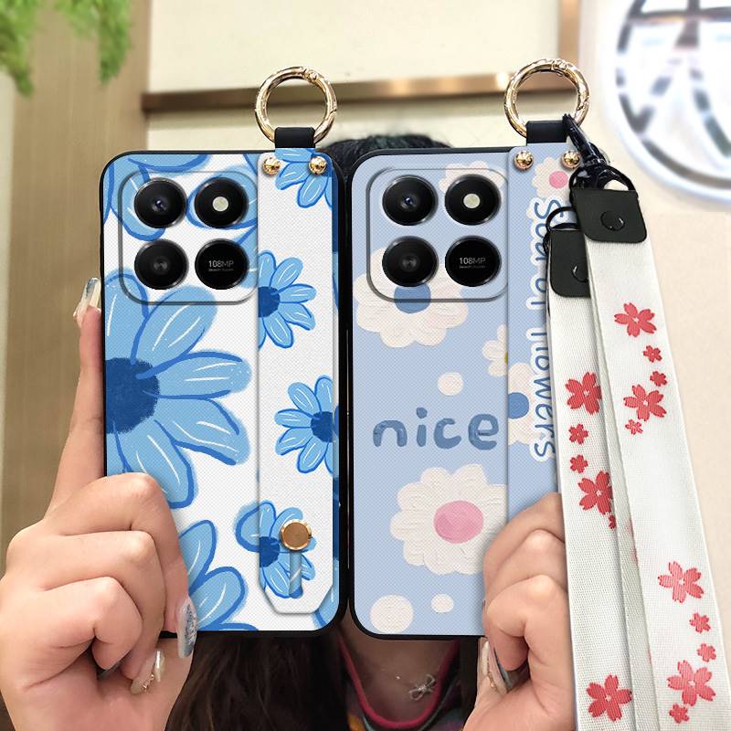 Wristband Shockproof Phone Case For Honor X7d/Play10T/Honor400 Smart Durable Phone Holder Dirt-resistant Oil Painting