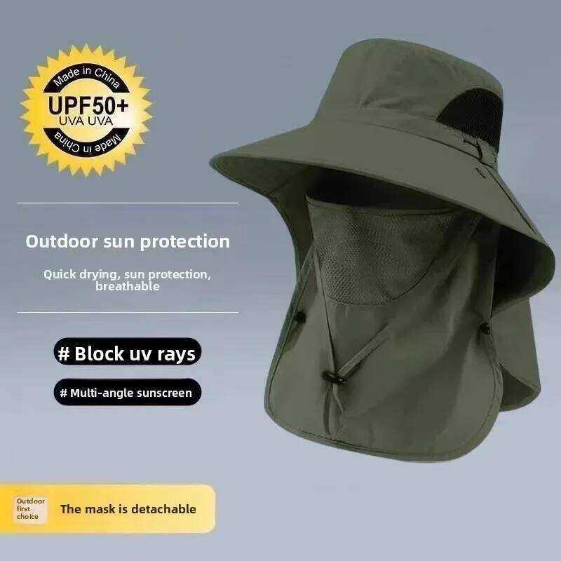 Outdoor Unisex Summer UV Breathable Fishing Cap Sunshade Neck Protection Cycling And Climbing Hat Waterproof