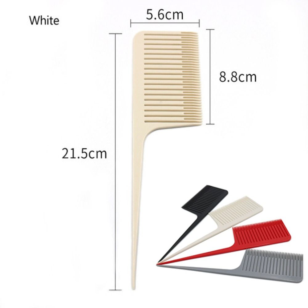Men Women Cut Professional Hair Styling Comb Weaving Highlighting Hair Dyeing Comb Colorful Fish Wide Foiling Hair Comb Salon Tool