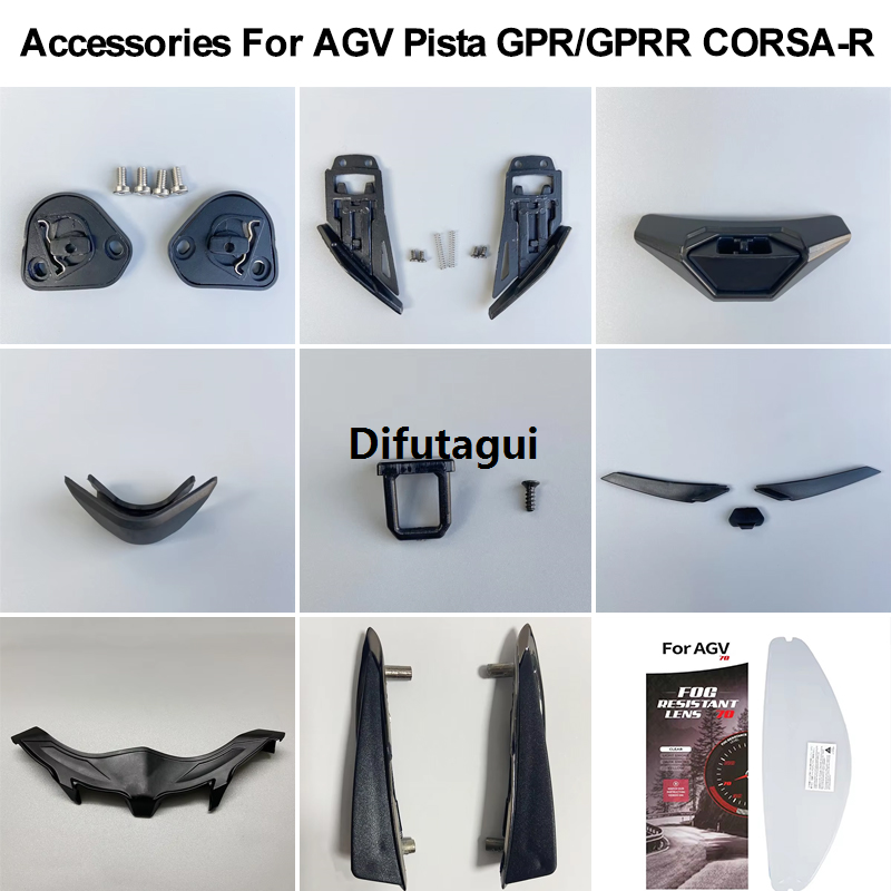 Difutagui New specials Helmet Visor Base Mechanism Visera Lock for AGV PISTA GPR, Bargain price PISTA GPRR, CORSA R Viseira Capacete De Moto Accessories Parts