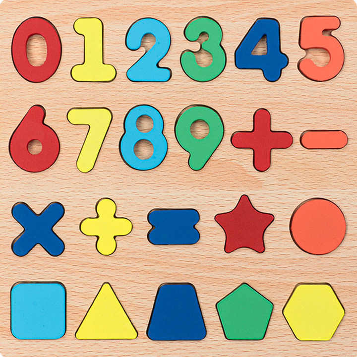 Karkimurphy Montessori Wooden 123 Puzzle Board - Fun 3D Educational Toy For Kids' 123 Numbers Learning