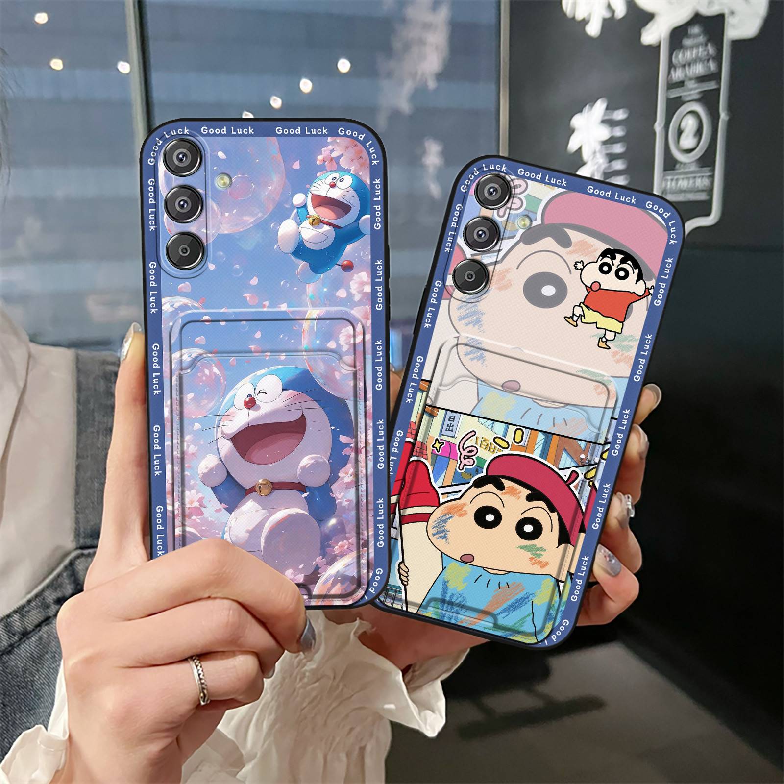 Back Cover Card slot Phone Case For Samsung Galaxy A24/SM-A245F/A25 5G Card bag protective Graffiti Soft case Silicone