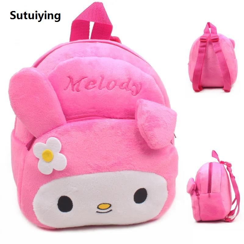 Sutuiying Sanrio Hello Kitty Plush Backpack Cartoon Anime Cute Backpack Kindergarten Luxury Schoolbag Baby Kawaii Backpack Cosplay Fashion Gifts