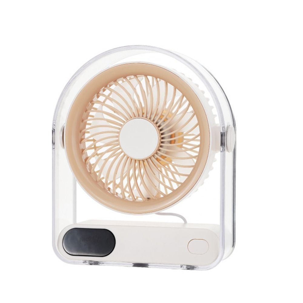 Long Lasting 5 Speed Desk Fan Rechargeable LED Digital Display USB Fan Silent 90° Adjustable Angle Mini Desk Cooling Fan Home Office Use