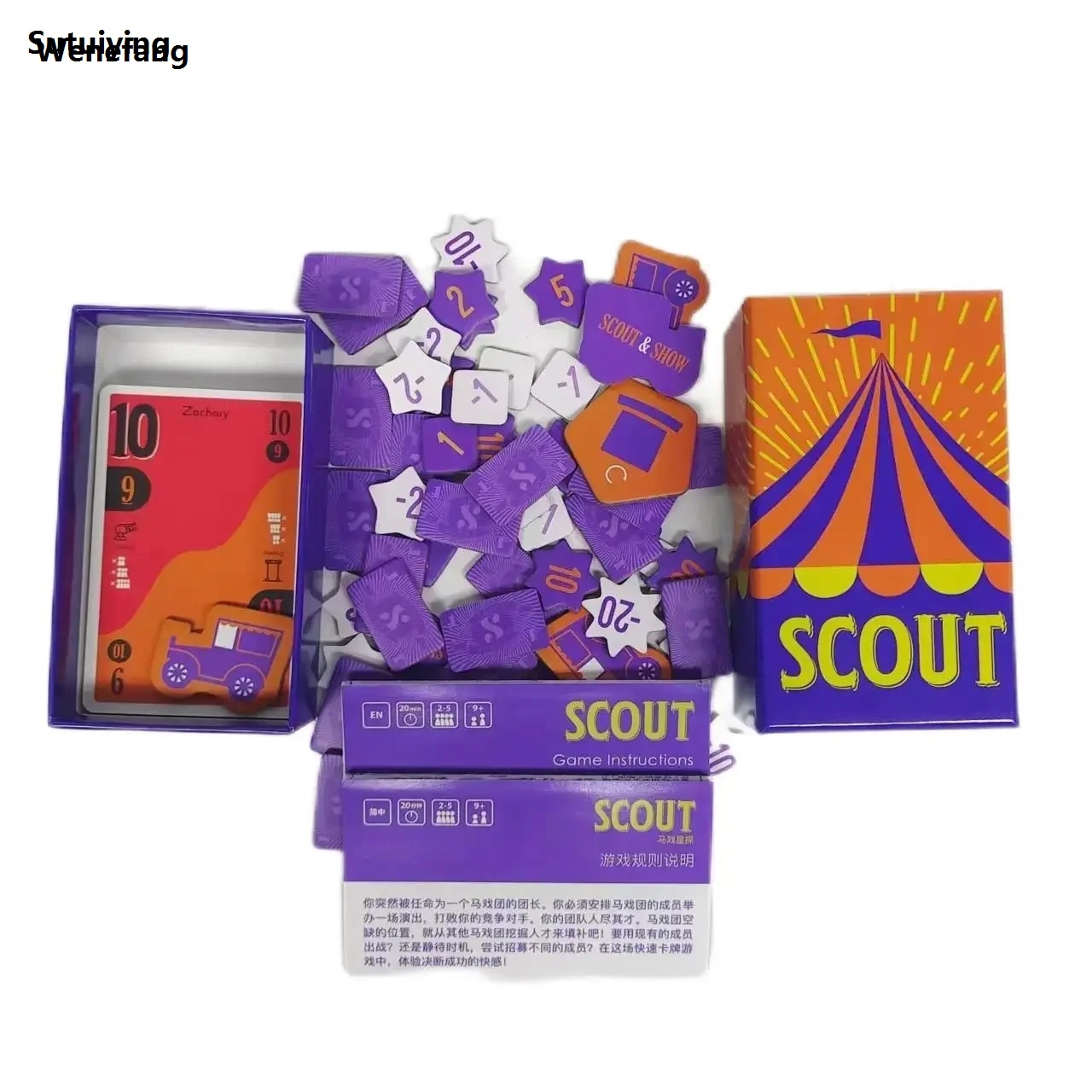 Wenefang Sutuiying Double your language fun with the Circus Scout Luxury Poker Fashion Card Game - Perfect for memorable nights!
