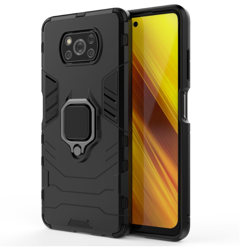 Case for Poco X3 / X3 Pro - Magnetic Car Shockproof Metal Finger Ring Armor Cover Case