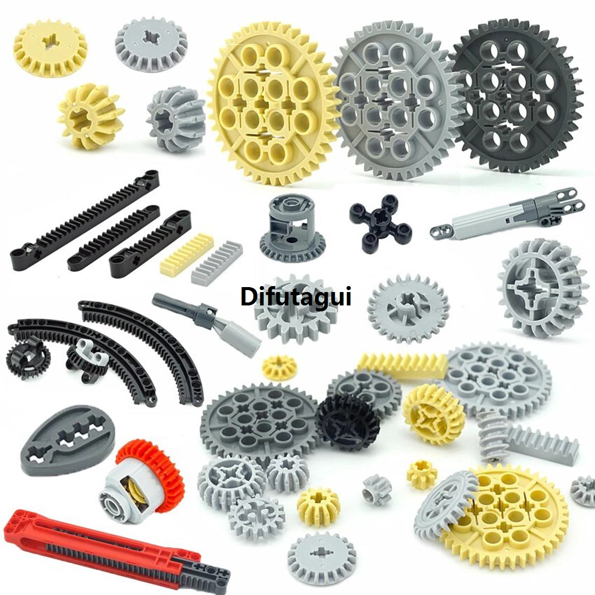 Difutagui New specials MOC Technical Gear Axle Bricks Parts Worm Rack Conector Luxury Train Car Crane Model Leduo 92693 3743 62821 Assembles Particles