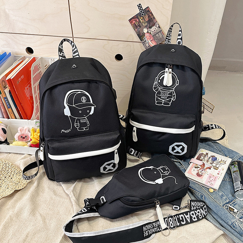 Children Backpack School Bags For Boy Girls Anime Luminous School Backpack Casual Shoulder Crossbody Bag Gift Mzea