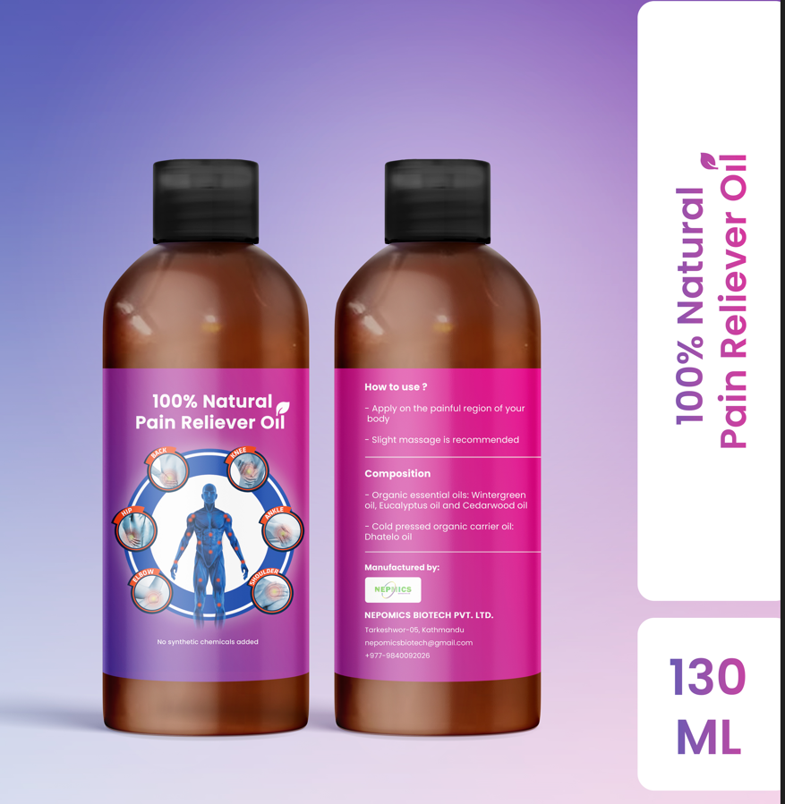 Nepomics Natural Pain Reliever Oil-130 mL