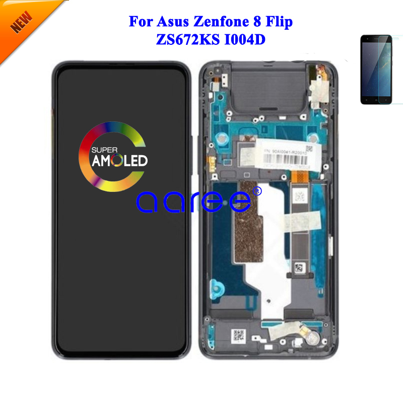 HOT 6.67 AMOLED LCD Screen For ASUS Zenfone 8 ZS672KS LCD Screen For Zenfone 8 Flip lcd Disaplay LCD Screen Touch Digitizer Assembly