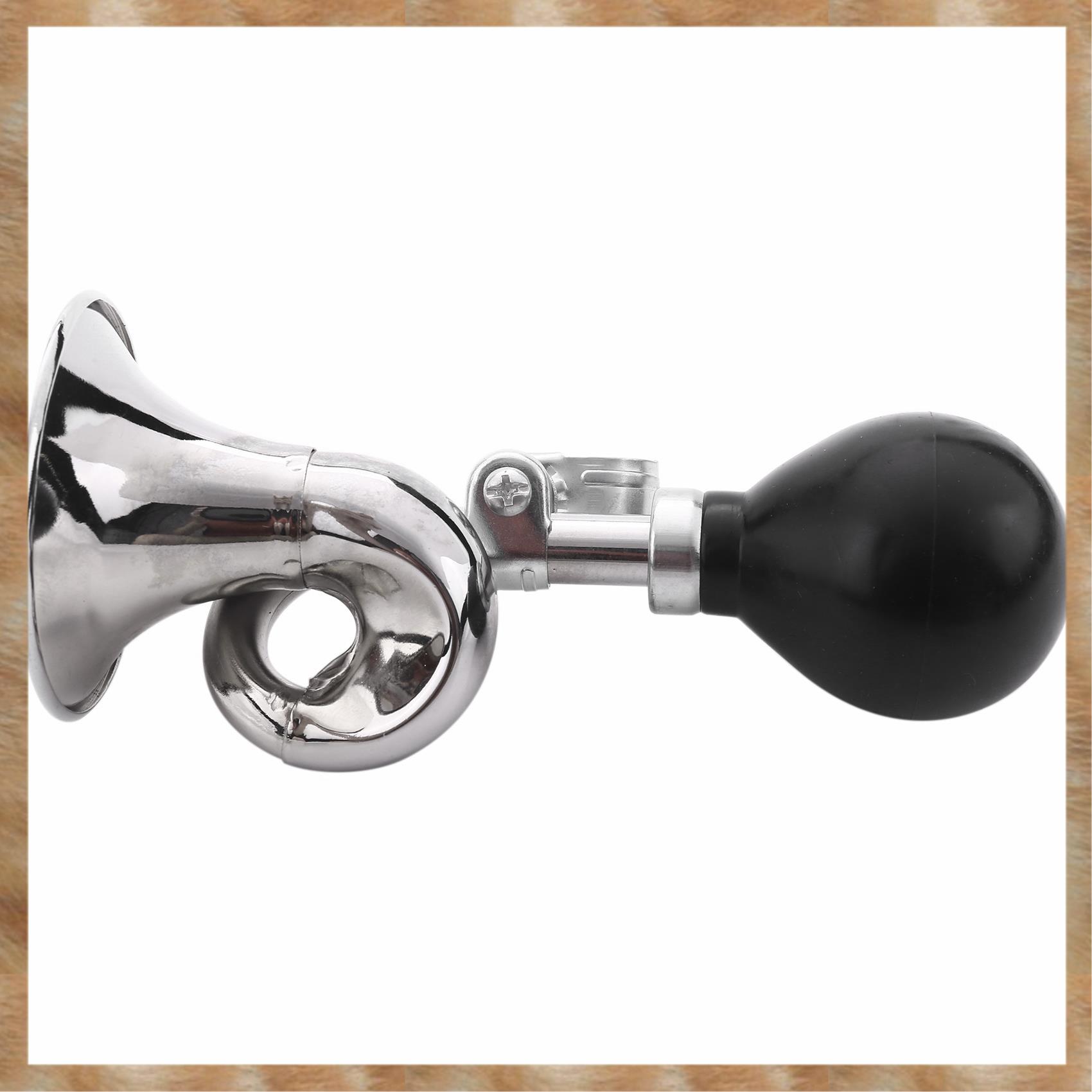 Non-Electronic Trumpet Loud Bicycle Cycle Bike Bell Vintage Retro Bugle Hooter Horn silver