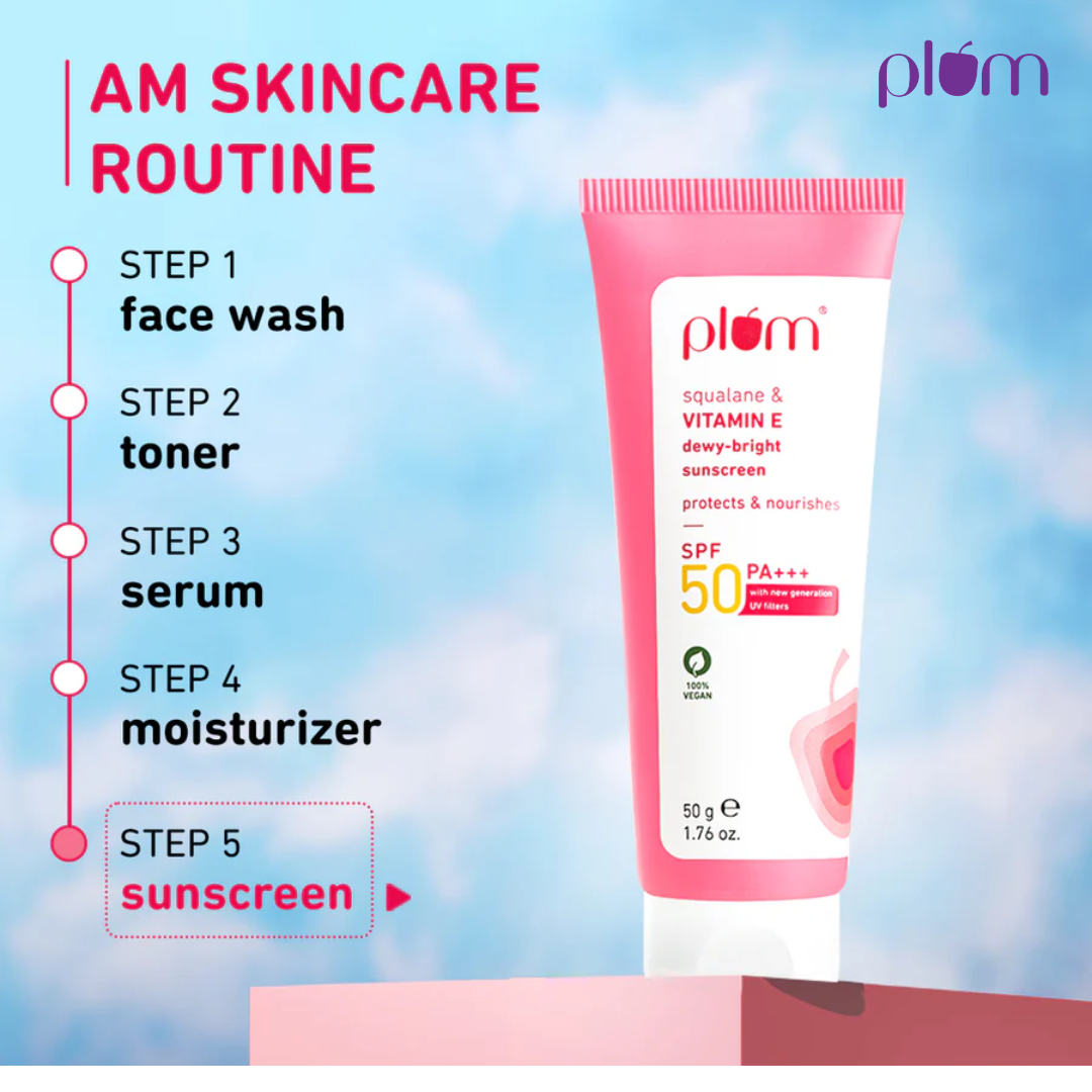 Plum Goodness Squalane & Vitamin E SPF 50 PA+++ Dewy-Bright Sunscreen 50g