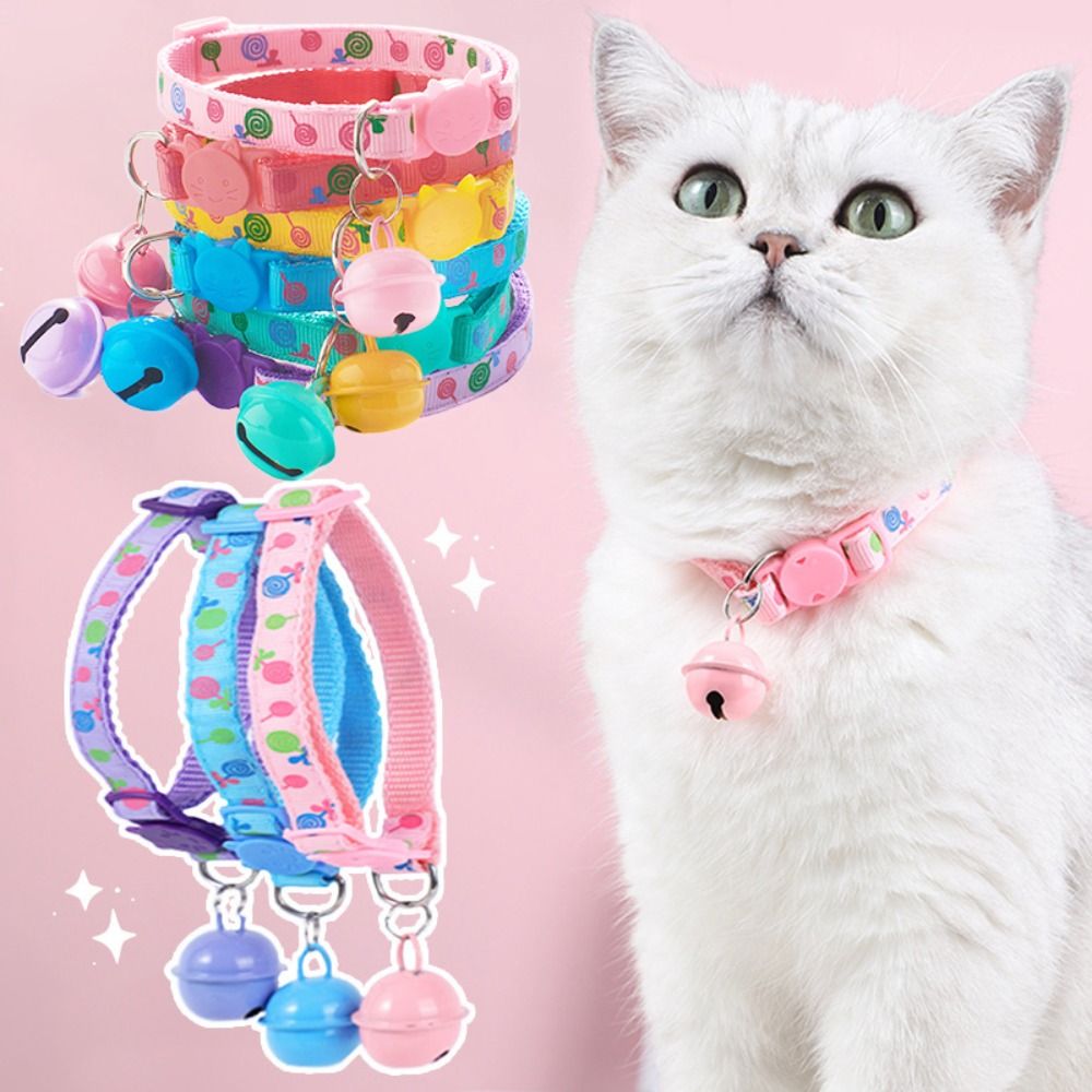 Buckle Cartoon Cat Collars Pet Supplies Cute Cat Head Kitten Necklace Adjustable Small Dog Collar