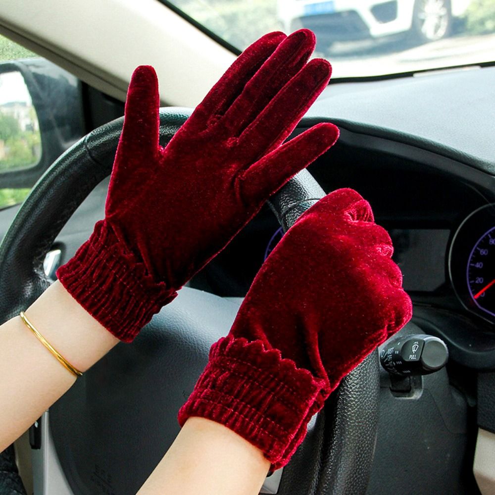 Cycling Driving Outdoor Elastic Warm Thick Winter Gloves Mittens Full Finger Gloves