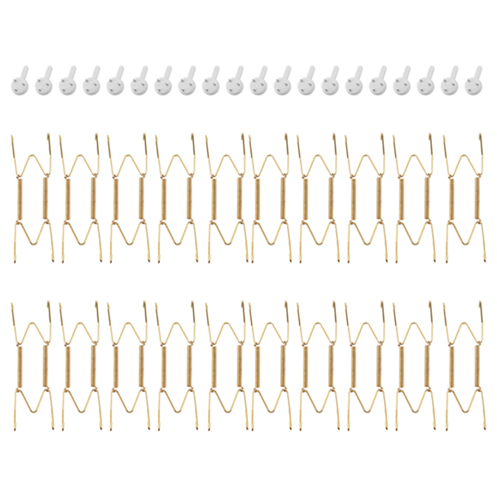 ARELENE 20 Pieces 6 Inch Plate Hangers Wall Plate Hangers Brass Wire Plate Holders with 20 Pieces Wall Hooks