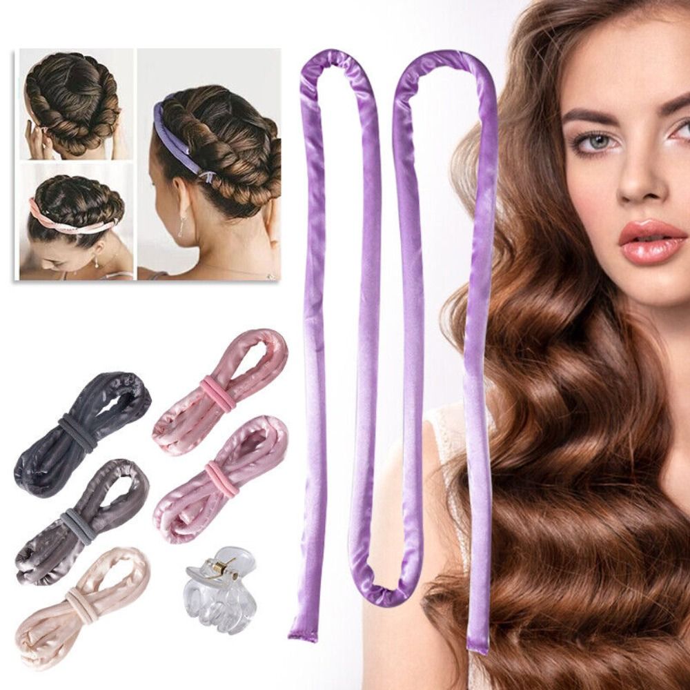 New Soft Silk Hair Curlers No Heat Heatless Curling Hair Tie Hair Styling Tools Soft Lazy Hair Rollers