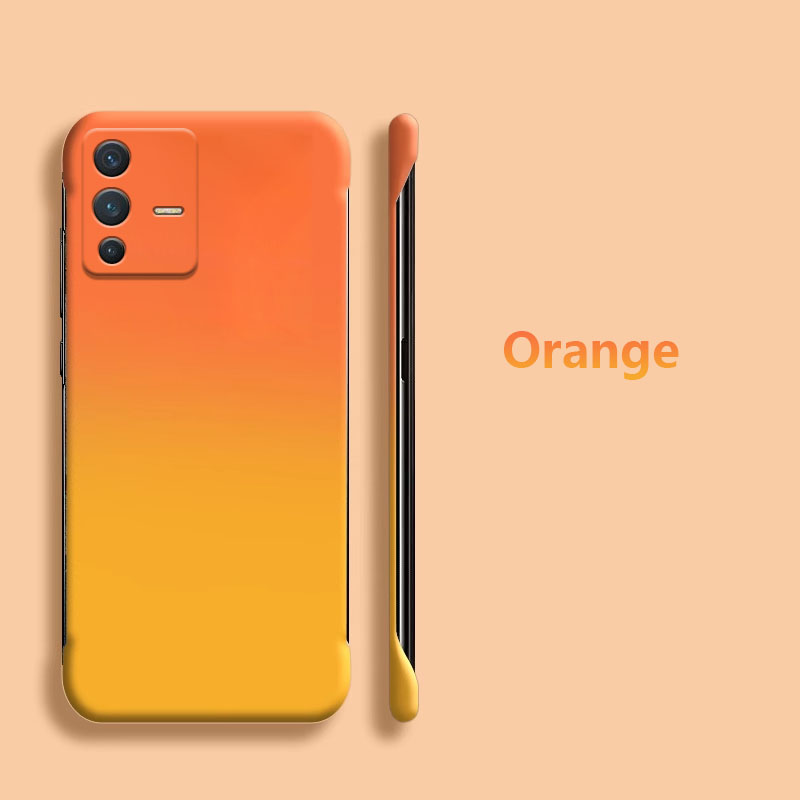 Sroof Case For VIVO V23 5G New Half-wrapped Ultra-thin Gradient Halo Two-color Skin Feel Bezel-less Phone Case Back Cover