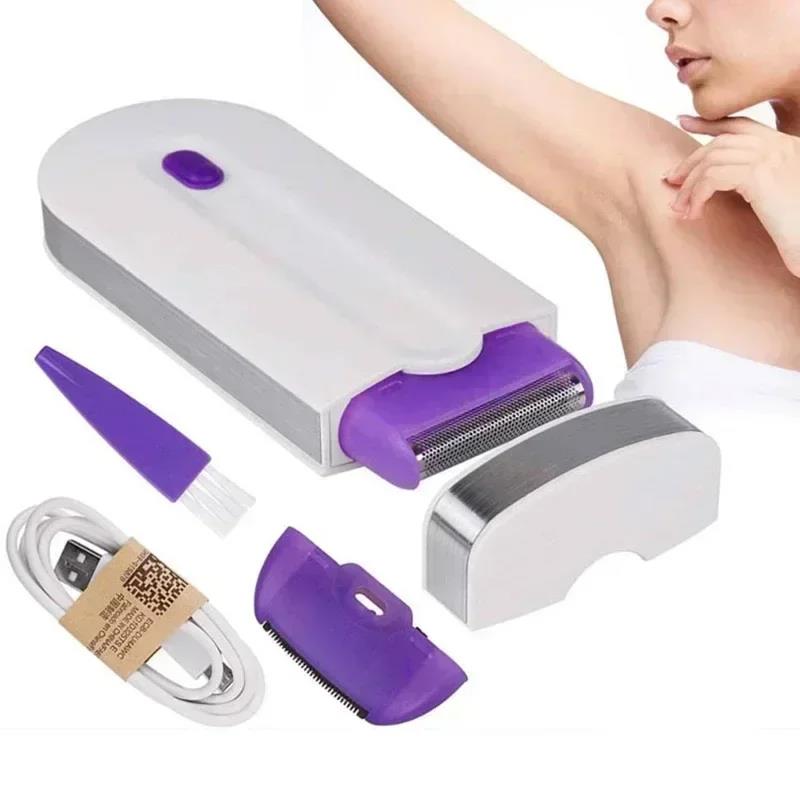 2025 NEW Professional Painless Hair Removal Kit Mini Epilator USB Rechargeable Women Body Face Leg Bikini Hand Shaver Hair Remover