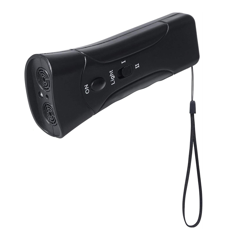 OYPFXMI Ultrasonic Bark Stopper Portable Bark Stopper Handheld Dog Repeller with LED Light Battery Powered