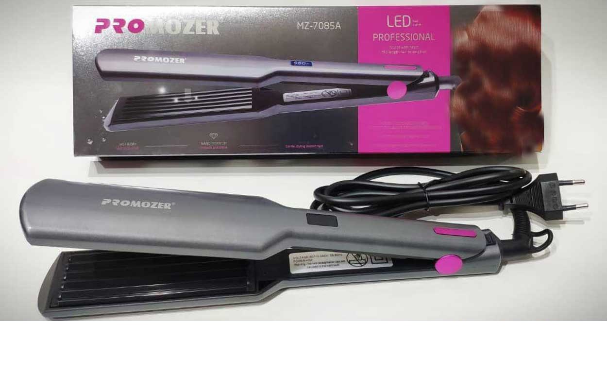 Pro Mozer Mz 7085 Hair Crimper Ceramic Corrugated Iron Mini Loose Wave Curl Professional Flat Iron Adjustable Temperature