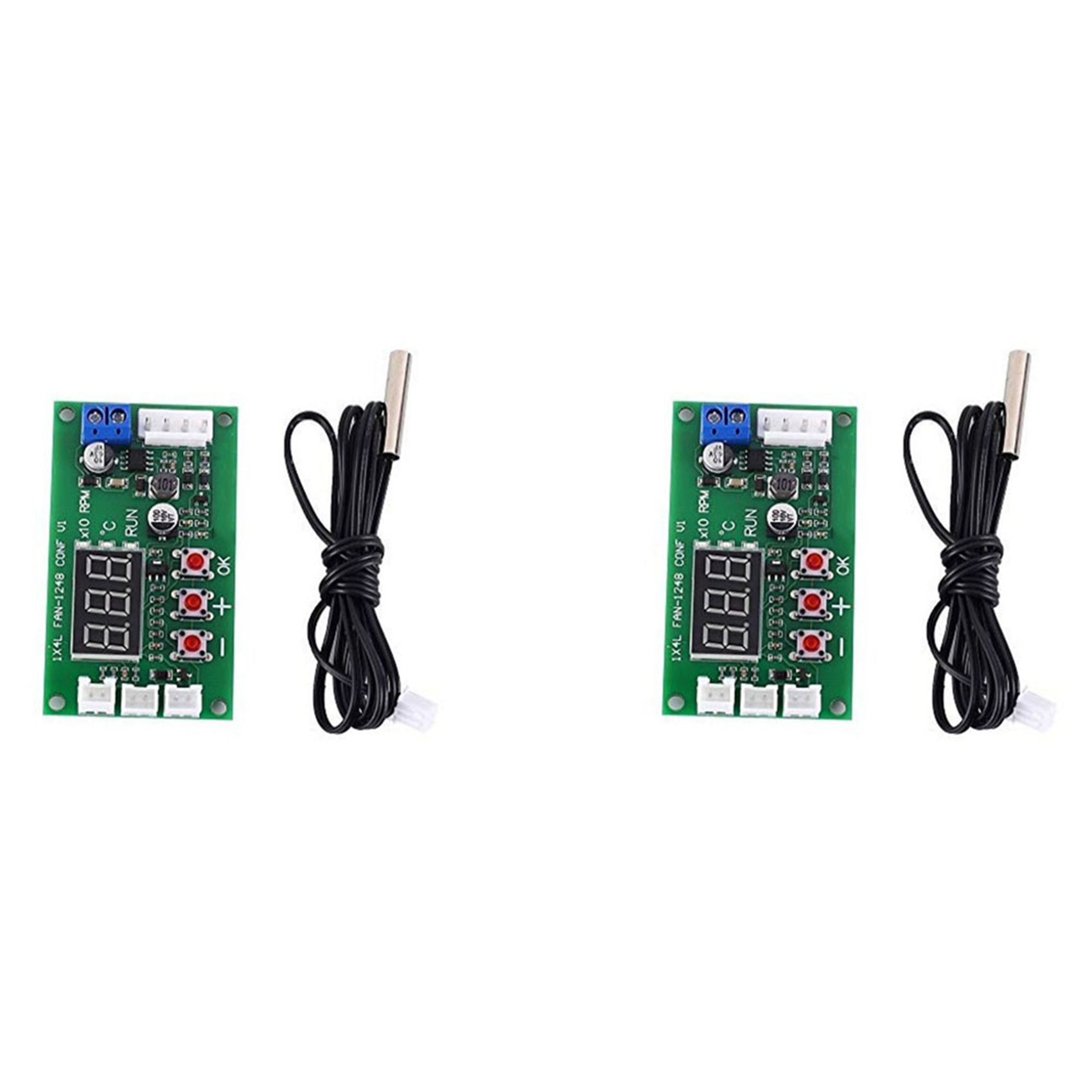 JINMY 2X DC 12V 24V 48V 5A 2 3 4 Wire PWM Motor Fan Speed Controller Governor Temperature Control Support EC Fan