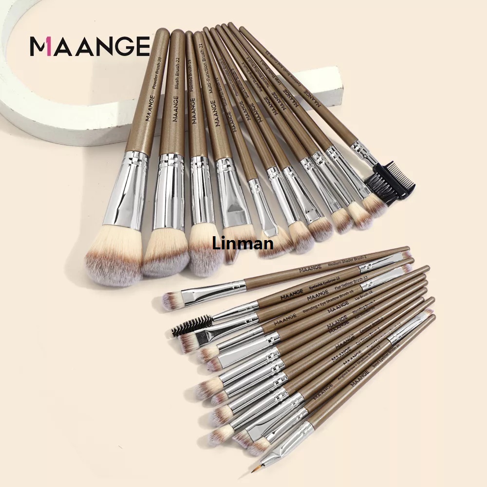 Linman MAANGE 23Pcs Professional Makeup Brush Set With BlHot Selling ush Foundation Eyeshadow Concealer Brush MAG51151HK