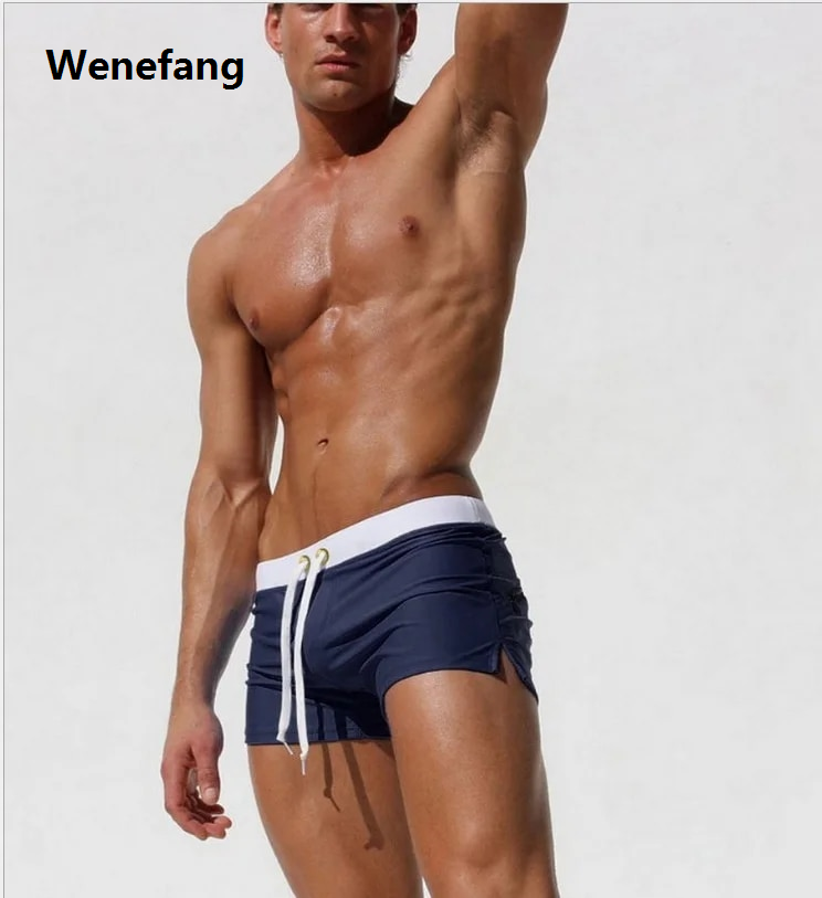 Wenefang 11 Colors Summer Swimwear Men Slim Fit Swimsuit Boy Swim 2025 New Suits Boxer Shorts Swimming Trunks Swimming Beachwear