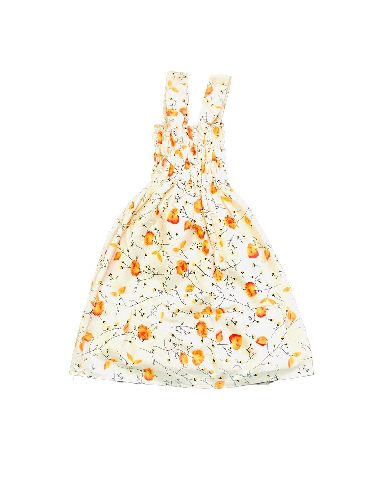 Girls Floral Printed Knee Length Casual Sleeveless Dress For Summer ( Sizes For 6 Months -3 Years Kid )