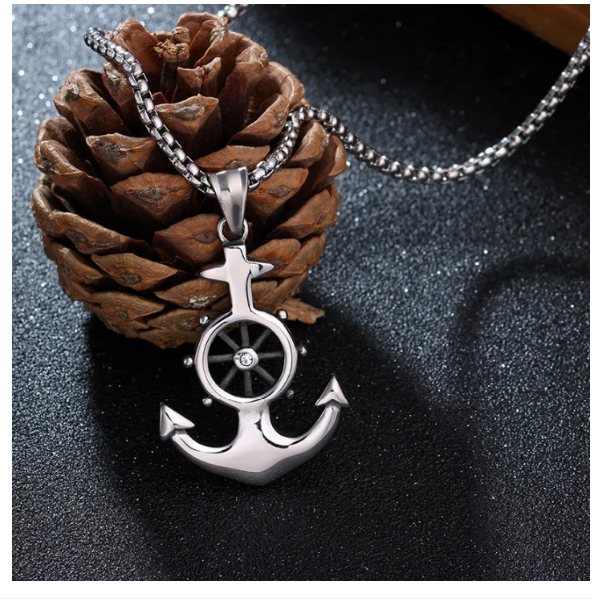 Kaira Store New Desing Stylish Stainless Blue Eye Necklace For Men