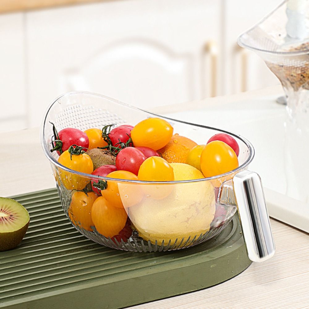 New Plastic Multifunctional Drainage Basket Fruit Plate Beside The Sink Sink Drain Basket Salad Rice Washing Basket for Kitchen