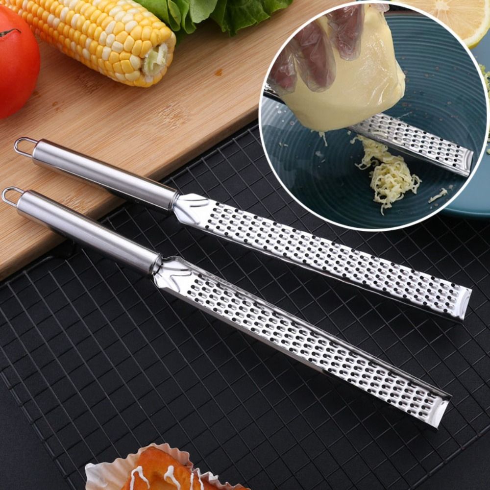 Creative Stainless Steel Cheese Grater Long Handle Multifunctional Kitchen Gadget Cheese Baking Chocolate Grater