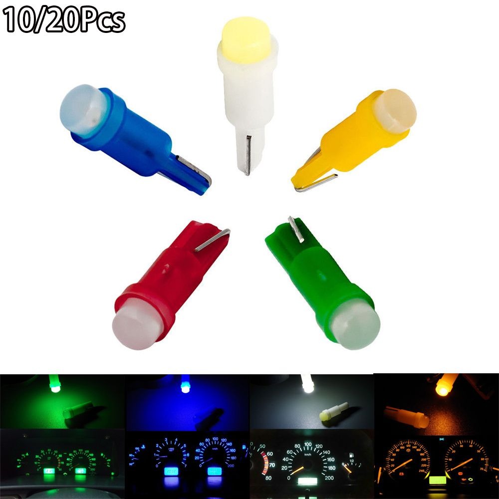 New 12V T5 LED Lights Auto Side 6000-6500K Car Interior Bulbs Wedge Dashboard Speed meter Cob Light Car Interior