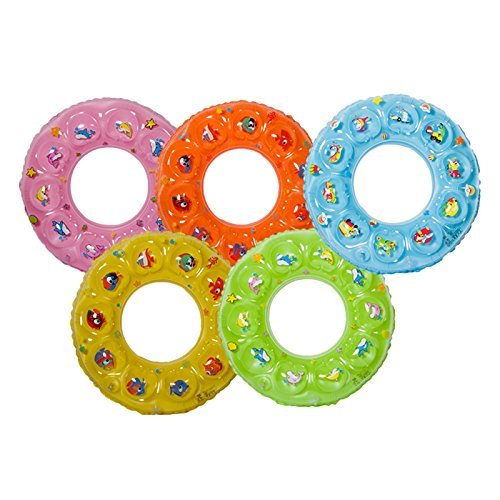 Blow-Up Swim Tube for Kids - Floating Safety Raft Ring, Age 9+ Pool Toy