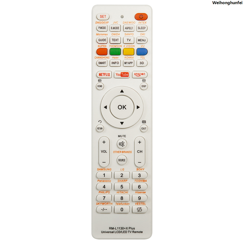 WeihonghunfeiProfesional Universal RM-L1130+X Remote Control Fits for All Brand LCD LED 3D Smart TV