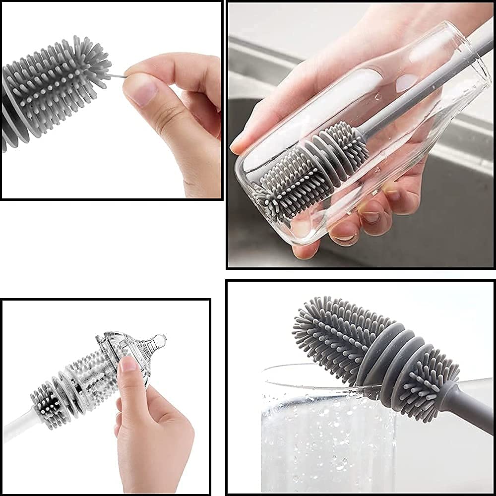 Long Handle Silicone Bottle Cleaning Brush
