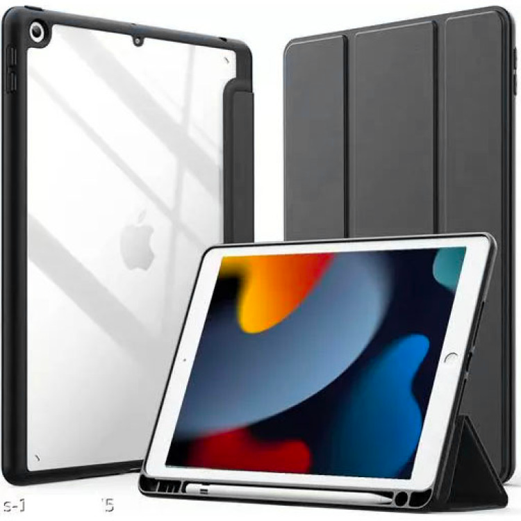 Apple iPad Mini 2 / iPad Mini 3 Back Transparent Folio Case With Pencil Holder