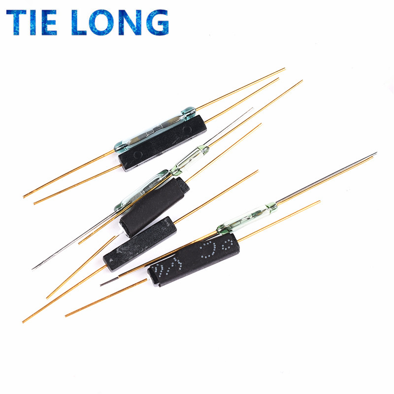 10pcs Reed Switch Plastic Type GPS-14B GPS-14A MKA14103 MKA10110 2*14MM Anti-Vibration Damage Magnetic Switch NC Normally open