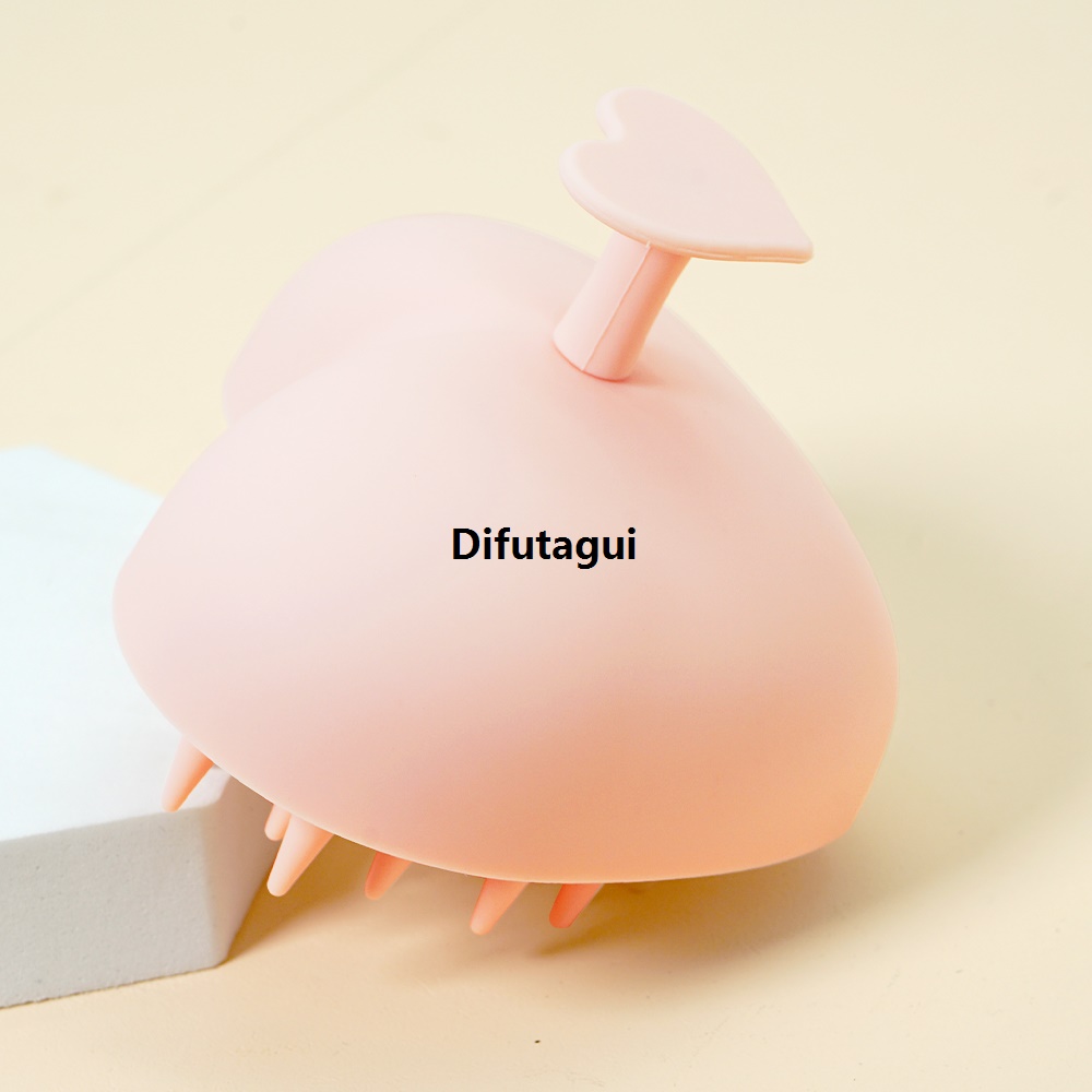 Difutagui Ladies Gift Valentine's Day Shampoo Silicone Mini Angel Untangled Special Hair Brush Brush Head Scalp Massage Comb Anniversary