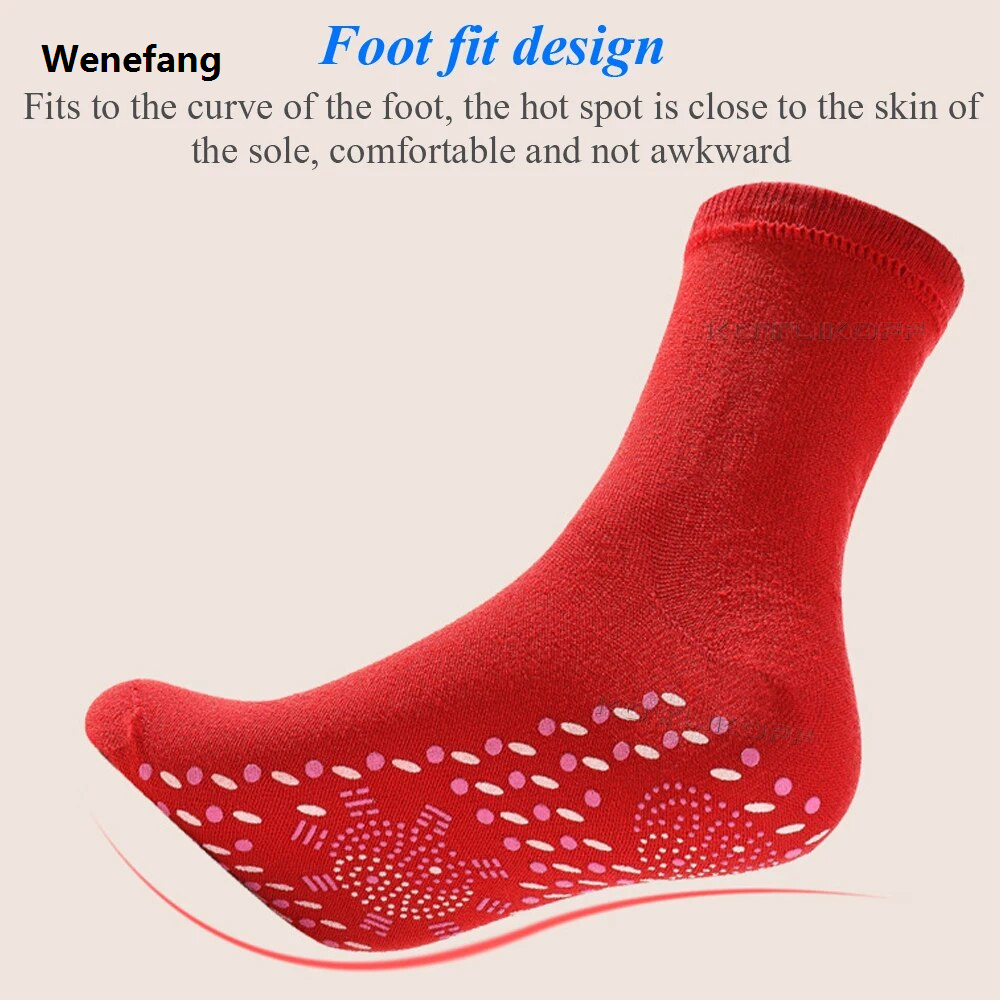 Wenefang Tourmaline Self Heating Heated Socks For Women Men Help Warm Cold New style Feet Comfort Health Heated Socks Magnetic Therapy Massage Sock
