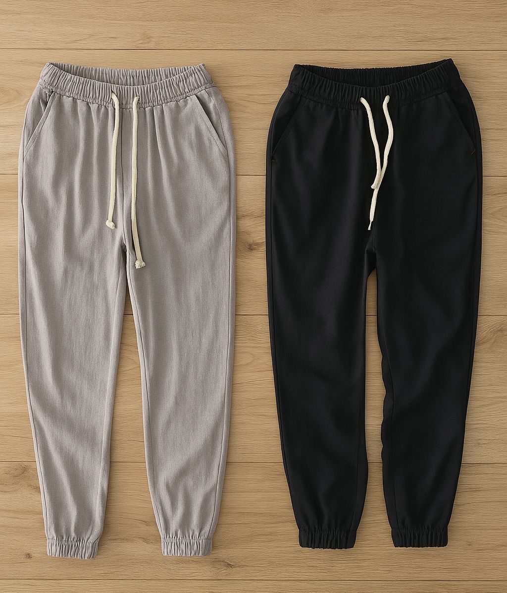 (Pack Of 2) Men's Summer Good Quality Cotton Joggers - Fashion | Joggers For Men | Men's Wear | Cotton Joggers |