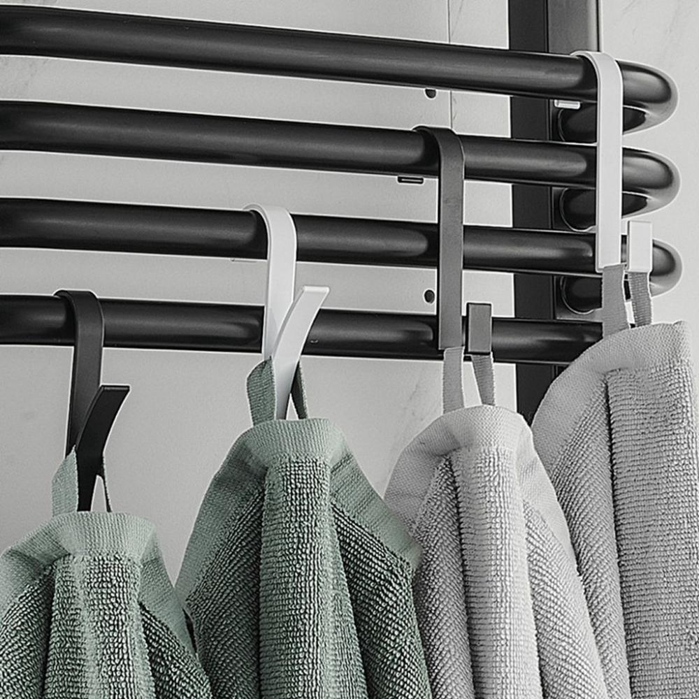 Pcs 2/7 Shape Punching-free Multifunctional Creative Aluminium Alloy Bathroom Organizer Pothooks Wall Hook Radiator Hanger