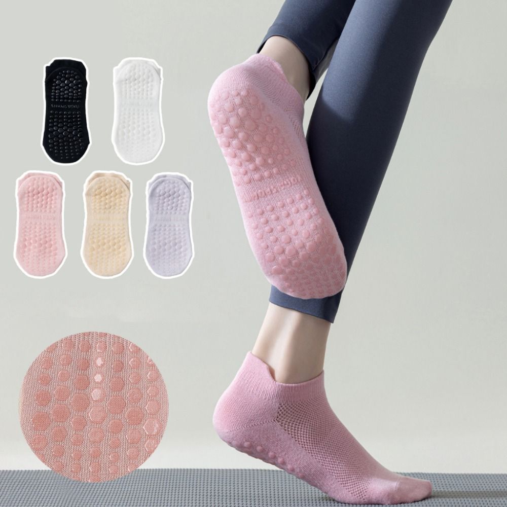 New Cotton Low-cut Yoga Socks Soft Anti-slip Sports Short Socks High Stretchable Solid Color Running Socks Women