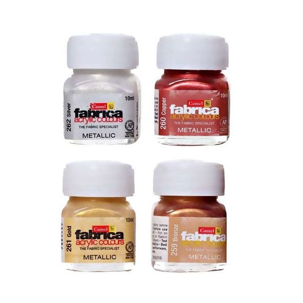 Camel Fabrica Acrylic Color Metallic Paint 10ml Bottle