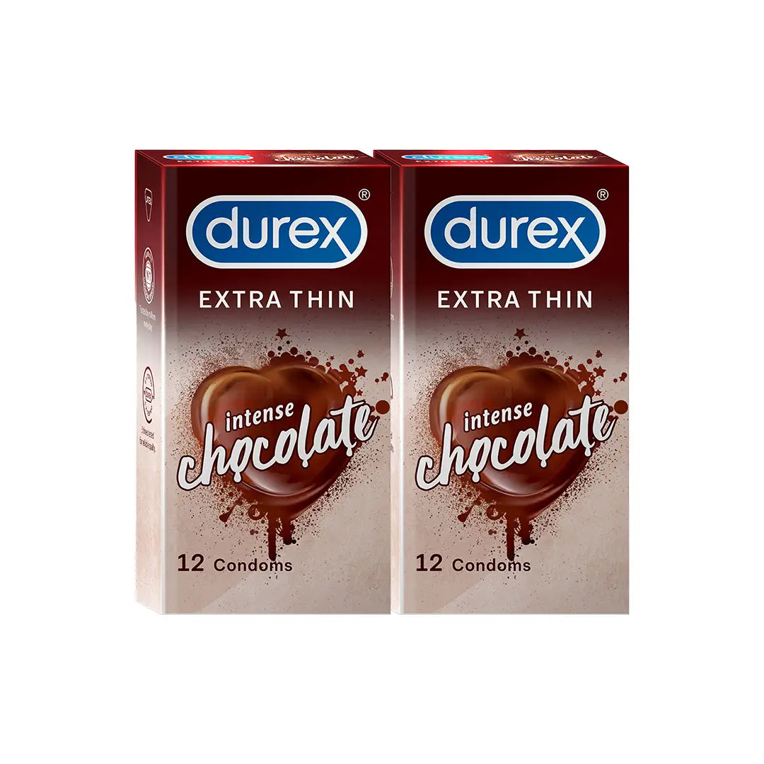 Durex Extra Thin Intense Chocolate - 24 Count (2 Pack, 12 N each)