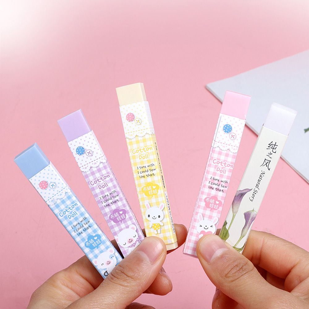 Random 1PC Gifts Students For Children Kids Kawaii Writing Drawing Erasers Stationery Tools School Office Supplies Long Strip Eraser