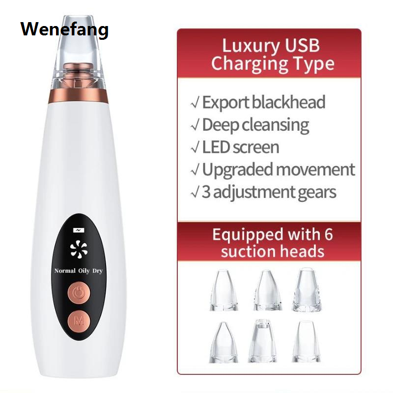 Wenefang Electric Blackhead Remover Vacuum Pore Cleaning Facial Black Spots White Dot Pimple Acne Cleaner Face Care Tool Beauty