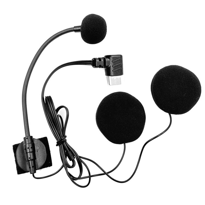 ARELENE Type-C Earpiece Microphone Speaker for Motorcycle for Half-Mask Helmets