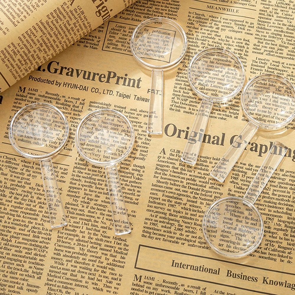 10pcs Portable Loupe Fresnel lens Transparent High-definition Children's Magnifying Glass Pocket 3X Handheld Magnifier Children's Toy